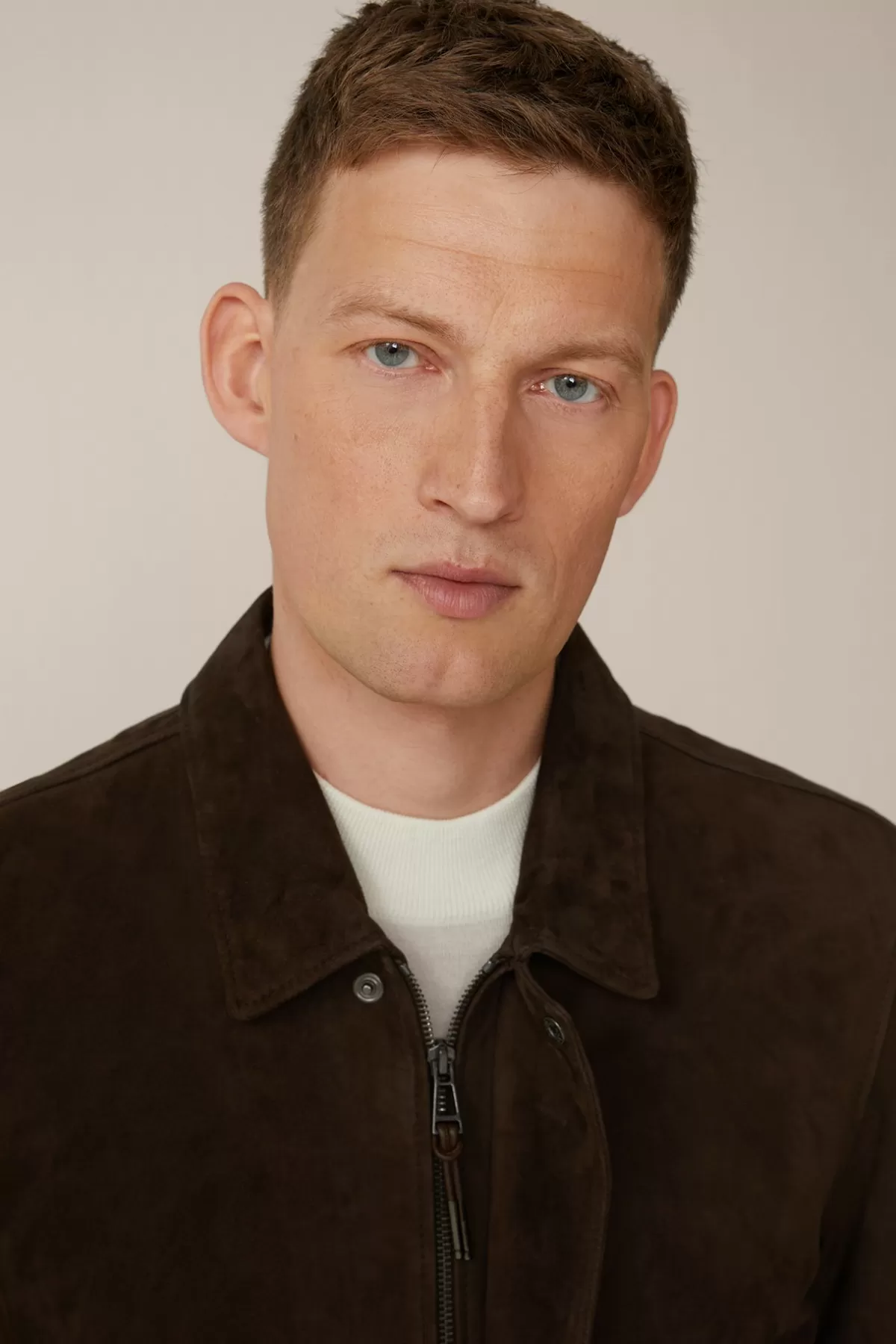Fashion Ziegenvelours-Leder-Blouson Montagnana Mit Umlegekragen In Herren Jacken & Mäntel